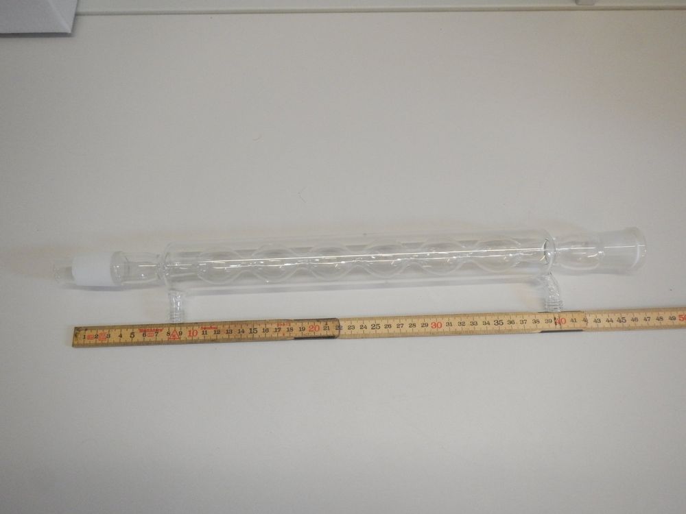 Kühler/Kondensator Allihn, Schliff unt NS29/32, Glasoliven Kaufen auf