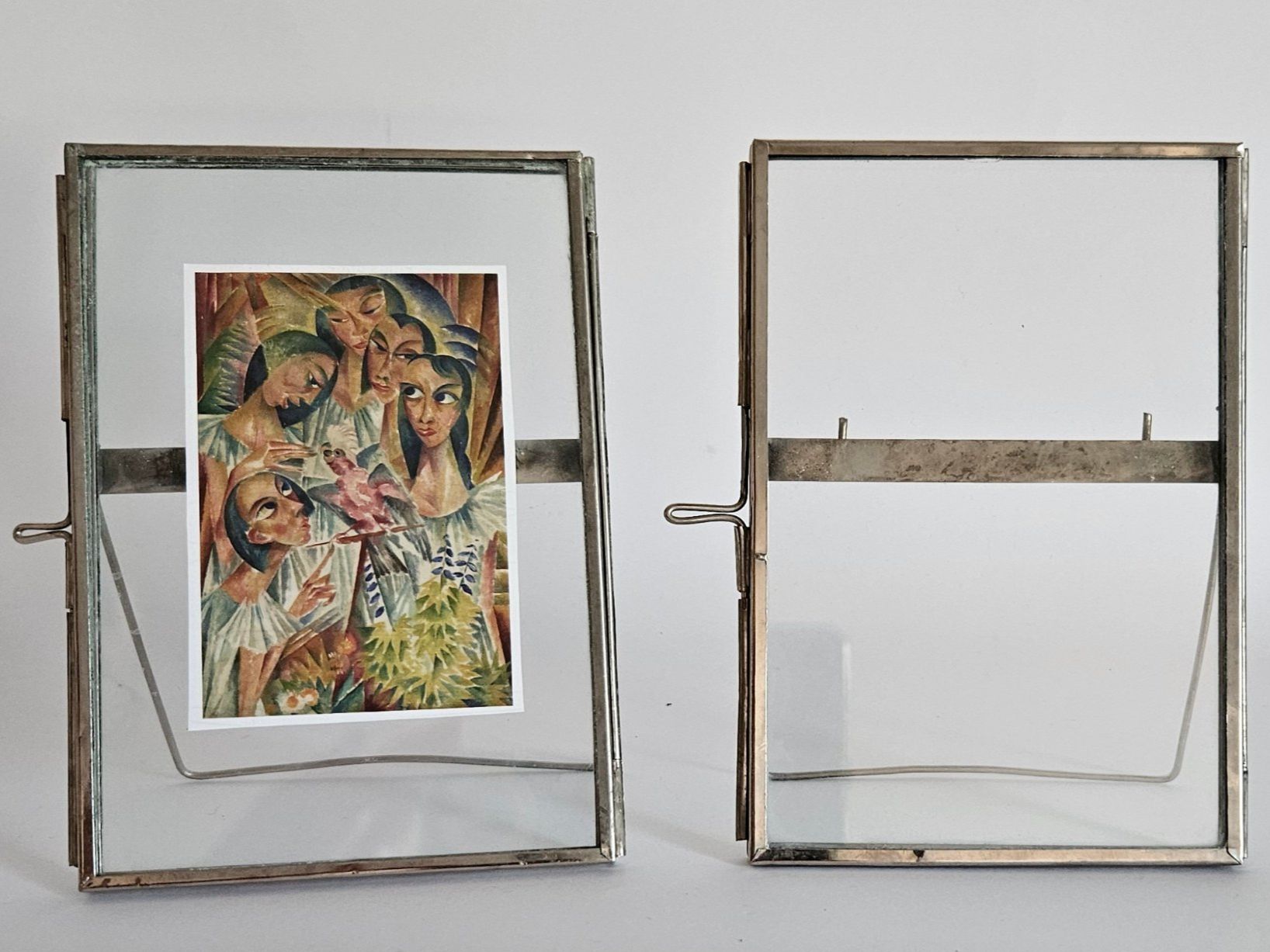 Cornici: 2 Floating Steh-Rahmen, Messing silberfarben, 14.5 x 9.5 cm – Nuovo (secondo la descrizione) da Basel venduto da bea_cs7h