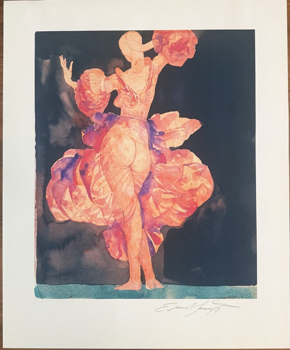 Grafica & Litografie: Ernst Fuchs - "Tänzerin" - Farblithographie  – Usato da Solothurn venduto da NUVICO 1