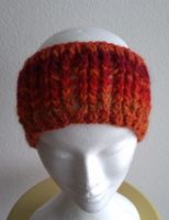 Handgestricktes Stirnband_3 (mit Pulswärmer)