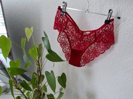 1 Schöner Slip mit Spitzen transparent gr M NEU