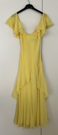 Damen Kleid von Asos, gelb volant Gr UK 6 / D 34, neuwertig