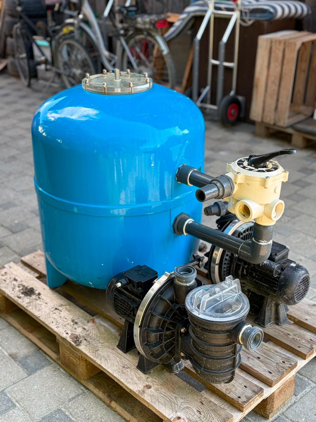Accessoires de piscine: Sandfilteranlage / Poolfilter mit 2 Pumpen – D'occasion à Worb par veromos 3