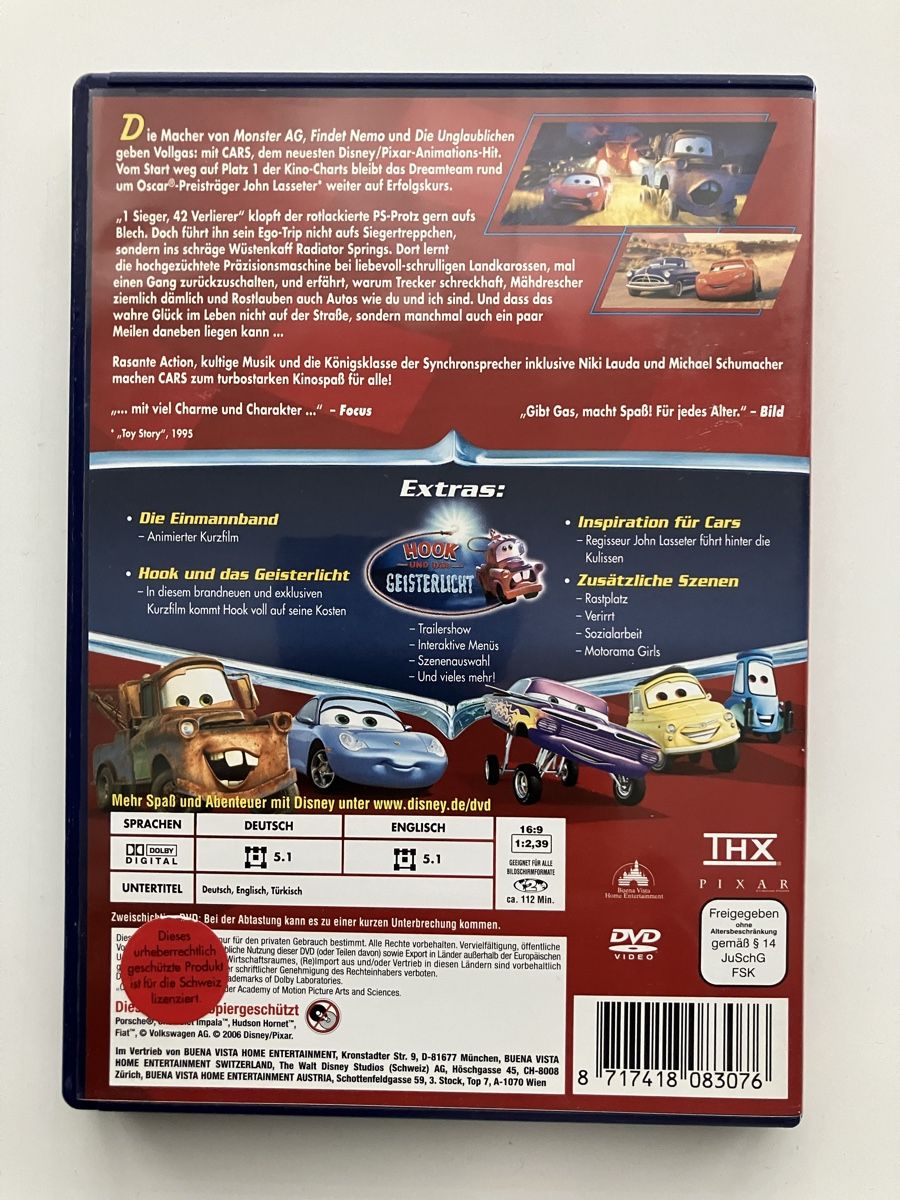 Alle DVDs: Disney Pixar Cars DVD – Gebraucht aus Zürich von Kue_Zuerich 1