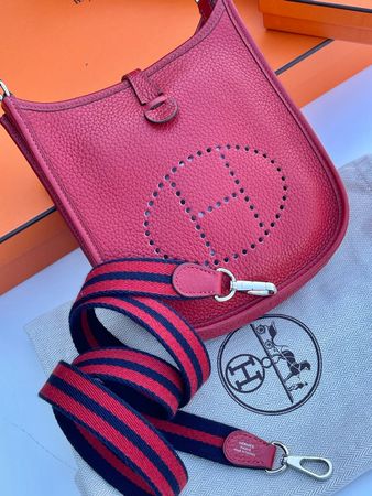 HERMES EVELYNE 16 Red Amazone Taurillon Clemence