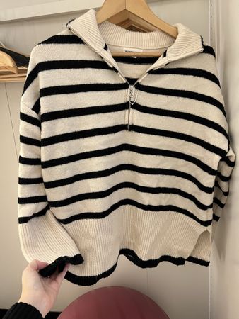 Pullover Ikoone & Bianka gestreift Reissverschluss TU
