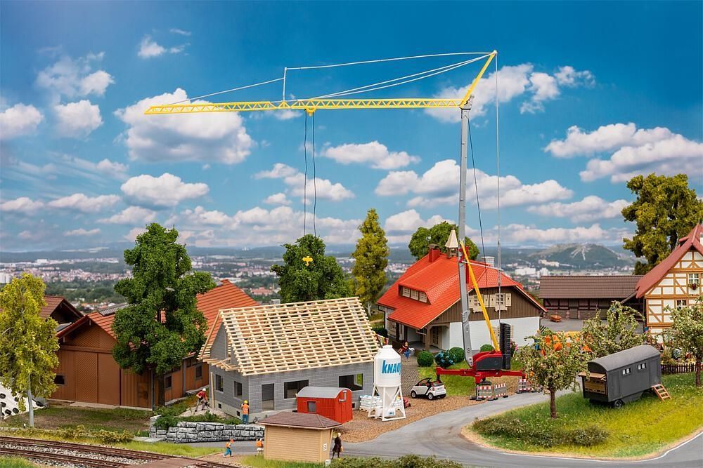 Faller 130658 Bausatz Haus im Bau mit Kran H0 / H0m (Neu und