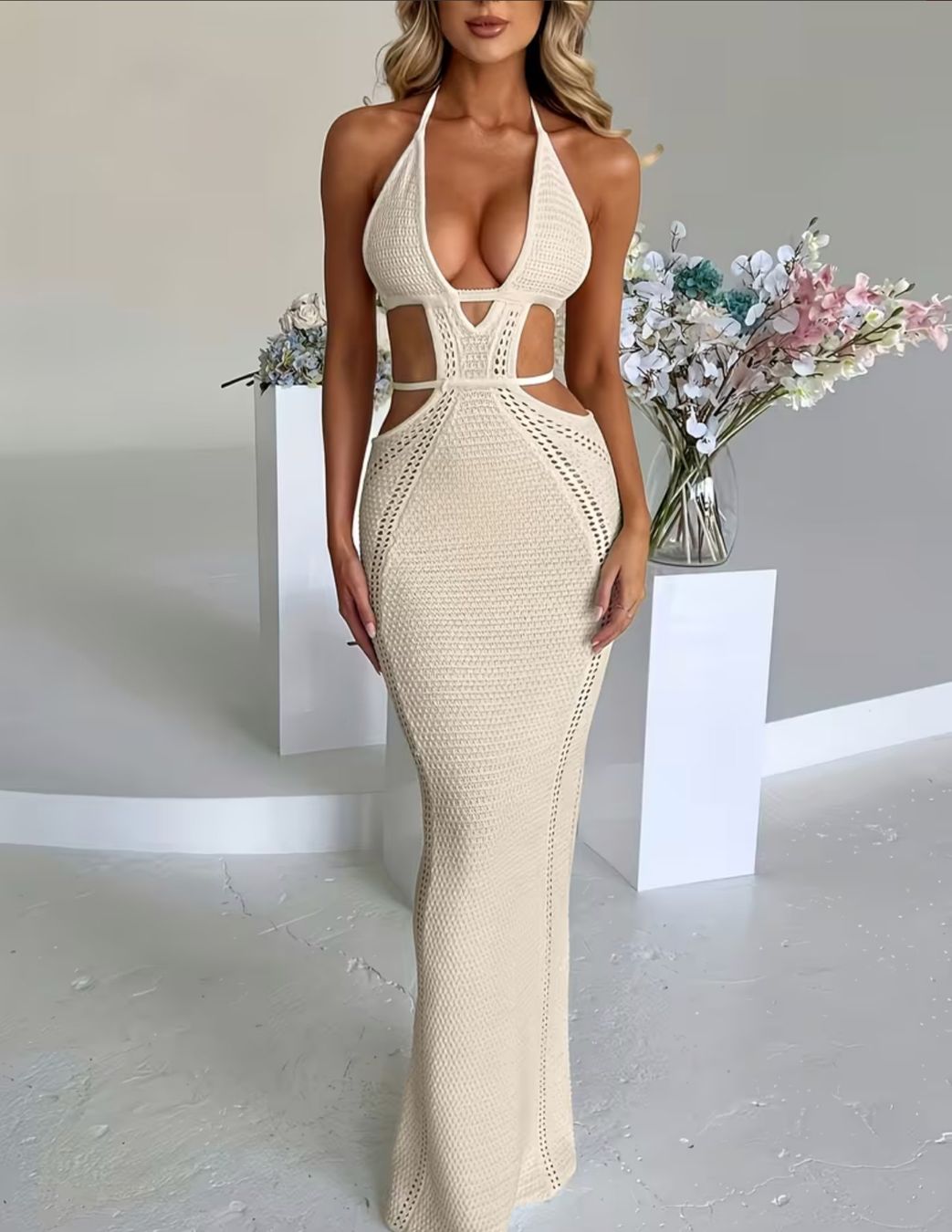 Kleider: Hollow-Out Midi Strandkleid – Gebraucht aus Reinach BL von Deinfashion 3