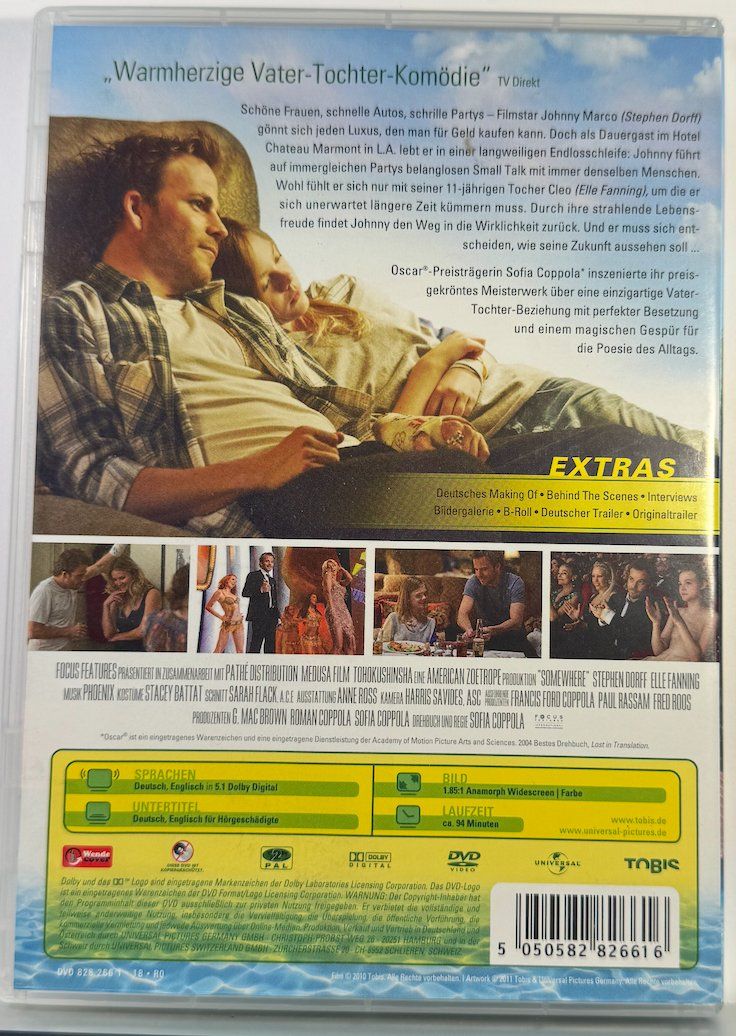 Alle DVDs: DVD SOMEWHERE - Drehbuch & Regie SOFIA COPPOLA – Gebraucht aus Wisen von gigisna 2