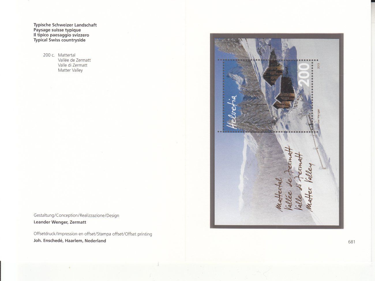 Alle Briefmarken: Faltblätter PTT SBK 681 mit ET – Gebraucht aus Bürglen TG von StampGraf