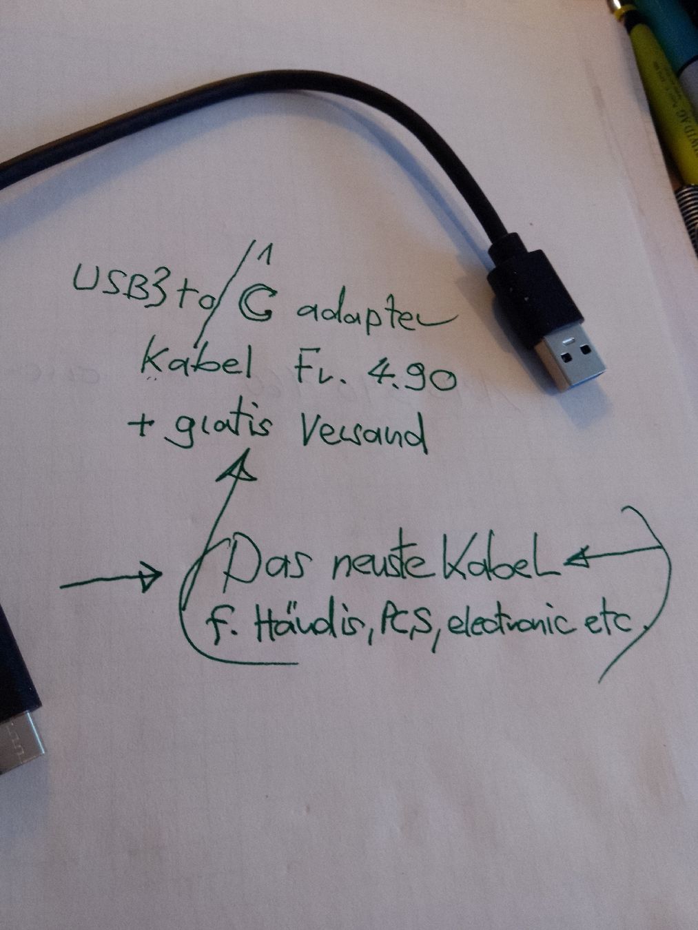 Unità & Adattatore: USB3.  kabel to C adapter 3.0 zu 3.1 – Nuovo (secondo la descrizione) da Wila venduto da delphi48
