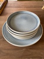5 Lunasol Teller blau weiss