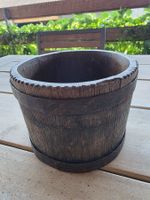 antiker Holz Bottich Eimer Topf 20 cm