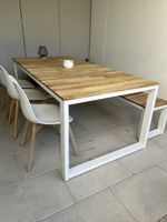 Gartentisch mit Sitzbank & 3 Stühle