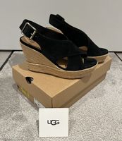 UGG Keilsandalen Wildleder schwarz Grösse 39