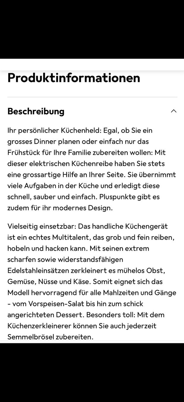 Elettrodomestici da cucina: Elektrische Küchenreibe – Usato da Ebikon venduto da Jascha0 4