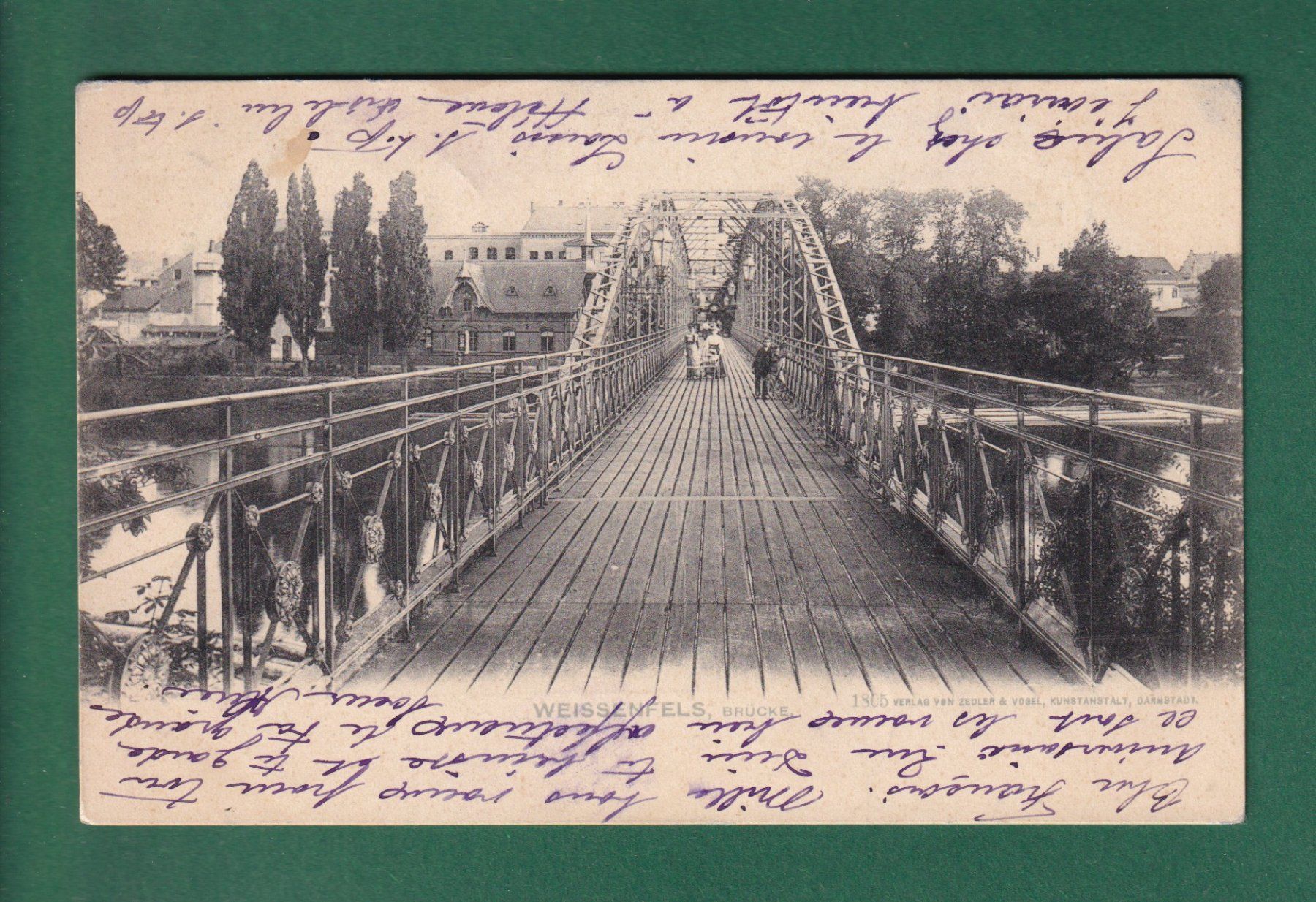 Cartoline postali: WEISSENFELS - Brücke - 1905 – Usato da Pully venduto da nicecards-shop