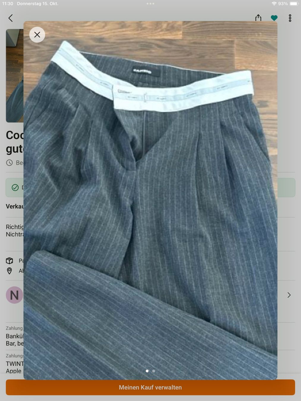 Cambio Hosen: Coole moderne Cambio gestreift Grösse 40 – Gebraucht aus Würenlos von maxli012 1