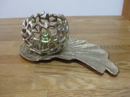 Chices Metall Teelicht mit Metall Flügel
