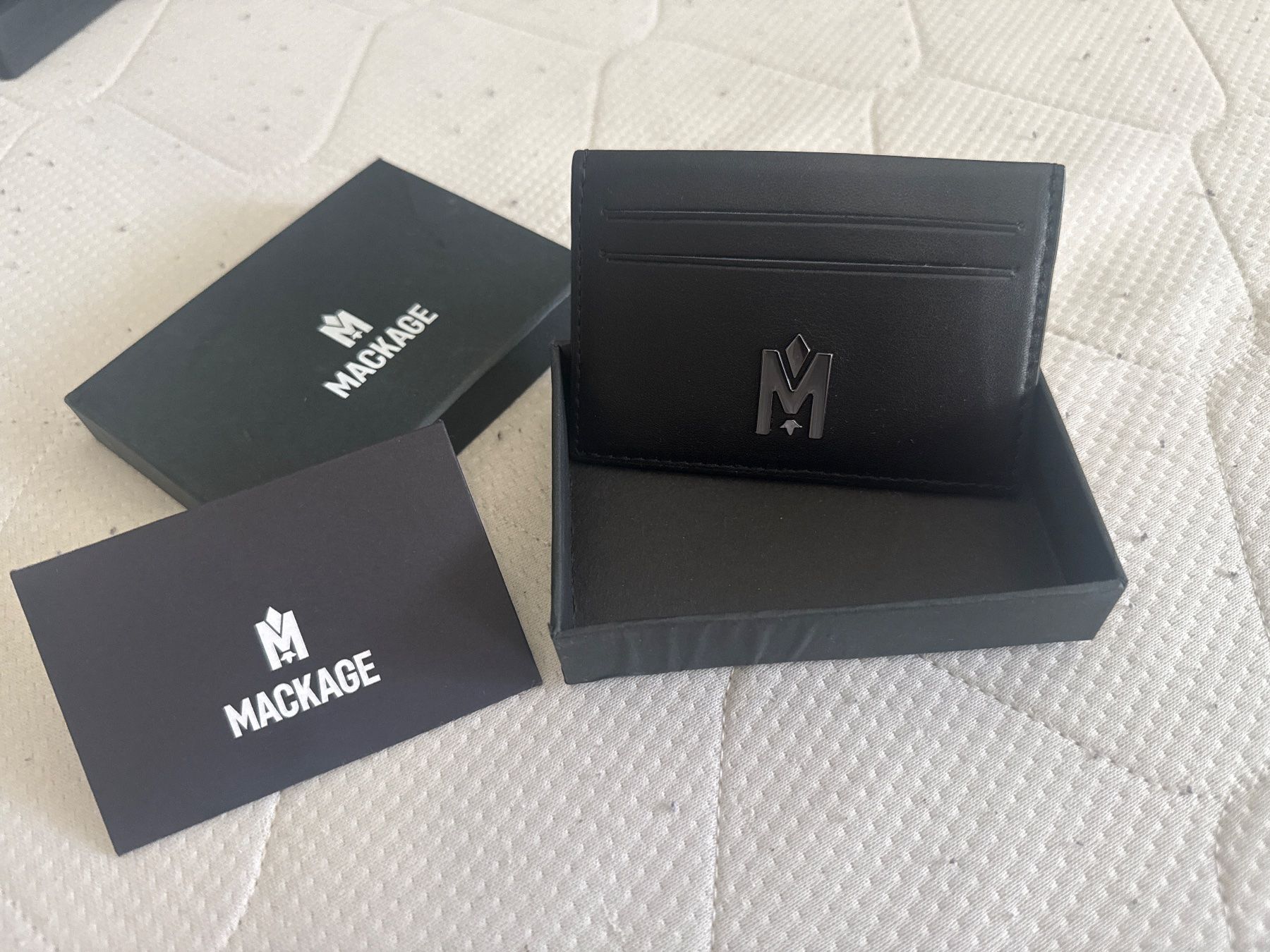 Brieftaschen: MACKAGE Kartenetui Schwarz Leder Neu OV – Neu und originalverpackt aus Bern von sch_n7cp