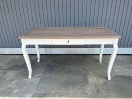 Tisch 60 x 140 cm, Höhe: 77 cm, weiss mit Schublade