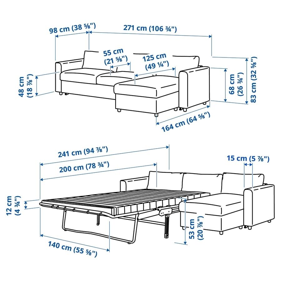 Ikea Sofas: Vimle Bettsofa Gunnared Grau – Gebraucht aus Uster von Alfa0008 3