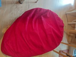 Sitzsack rot aus Stoff in gutem gebrauchtem Zustand