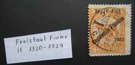1921 Italien Freistaat Fiume  mit Überdruck