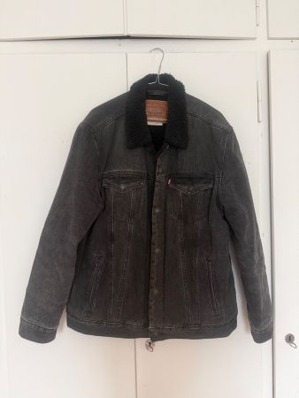 Levi's Jeansjacke mit Teddyfutter schwarz Gr XL