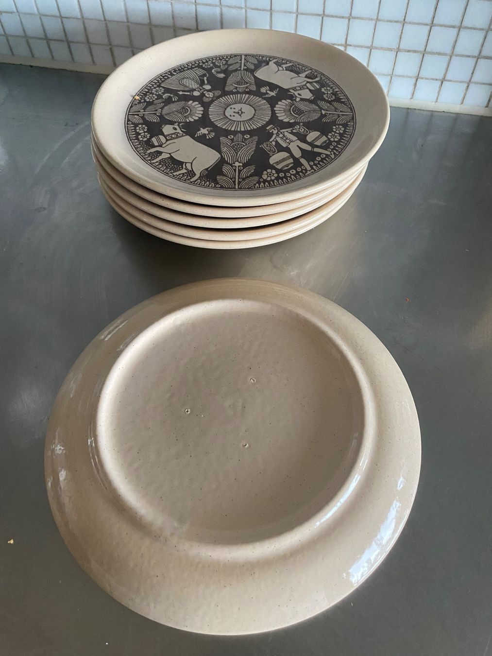 Piatti: 6x Teller Käse- Raclette, Designklassiker 70er – Usato da solothurn venduto da soko75 6