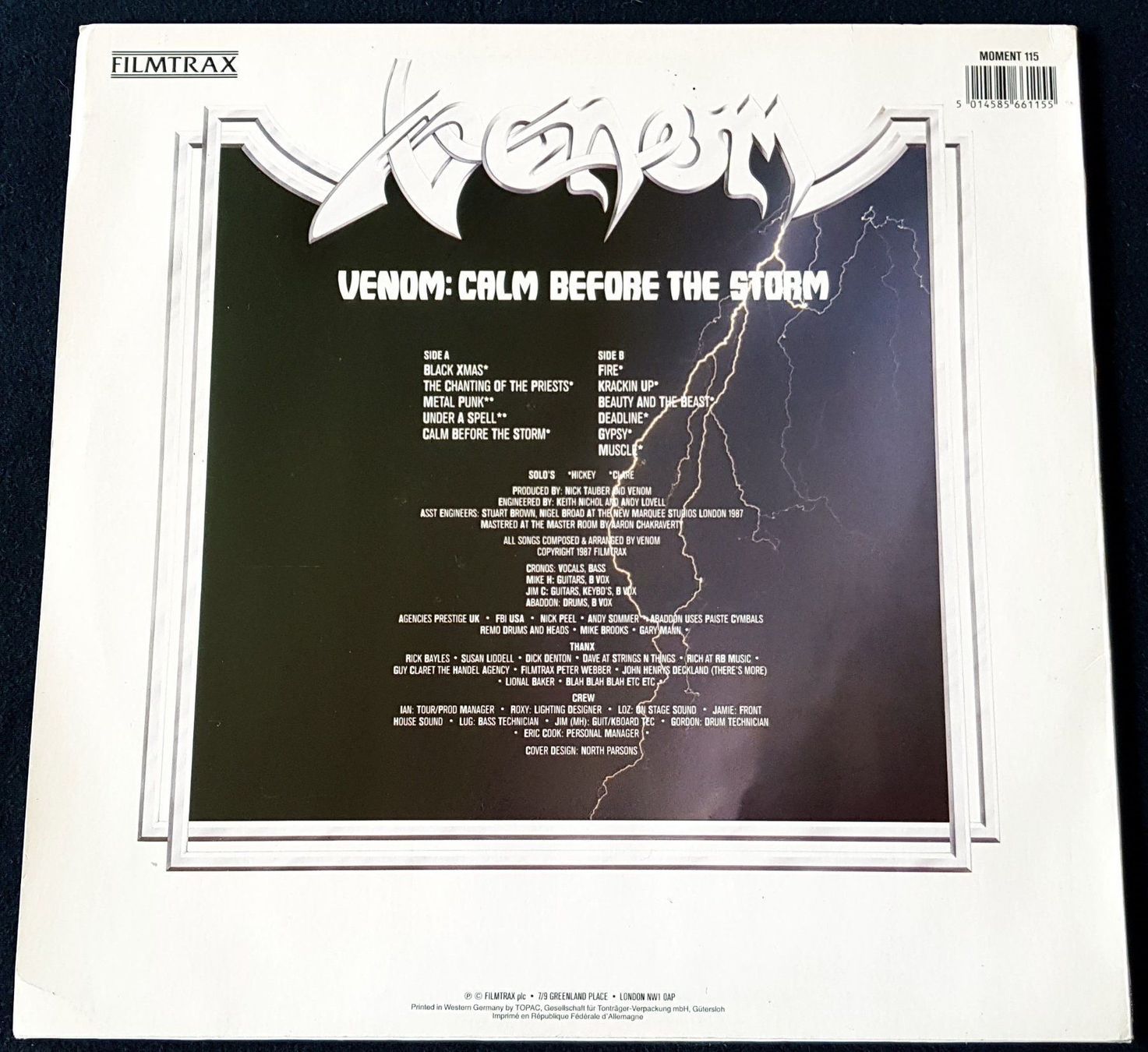 Dischi in vinile: Venom – Calm Before The Storm - 1987 - First Press – Usato da Uster venduto da Zardodel 1
