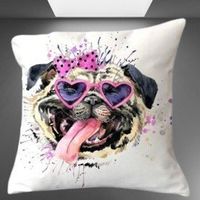 🐶 Lustiger Mops-Kissenbezug: Pinker Polka-Dot-Stil 🐶💫