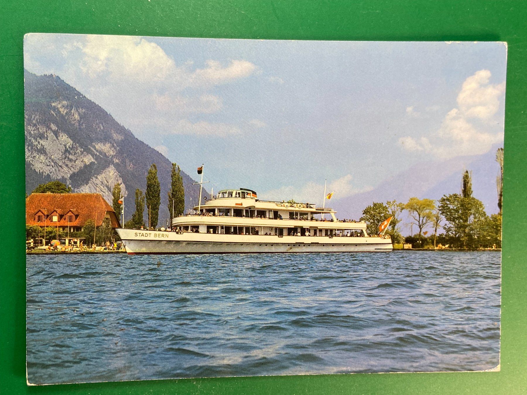 Cartoline postali: Bern-Lötschberg-Simplon-Bahn - Schiff Stadt Bern – Usato da Steg VS venduto da danwer74