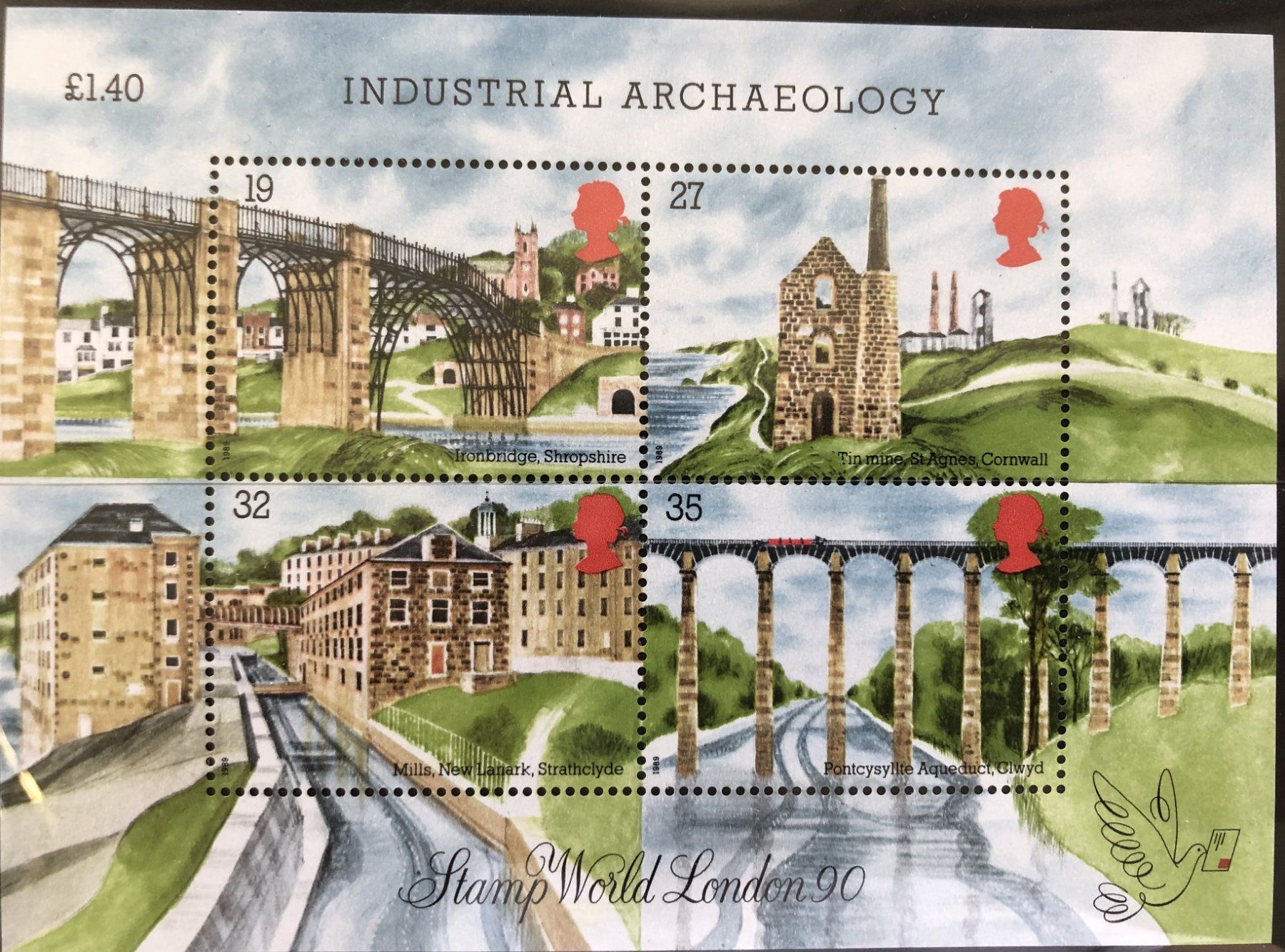 Tutti i francobolli: 4x Briefmarken Blocks - Grossbritannien '90 - postfrisch** – Nuovo (secondo la descrizione) da Schaffhausen venduto da durruti 2