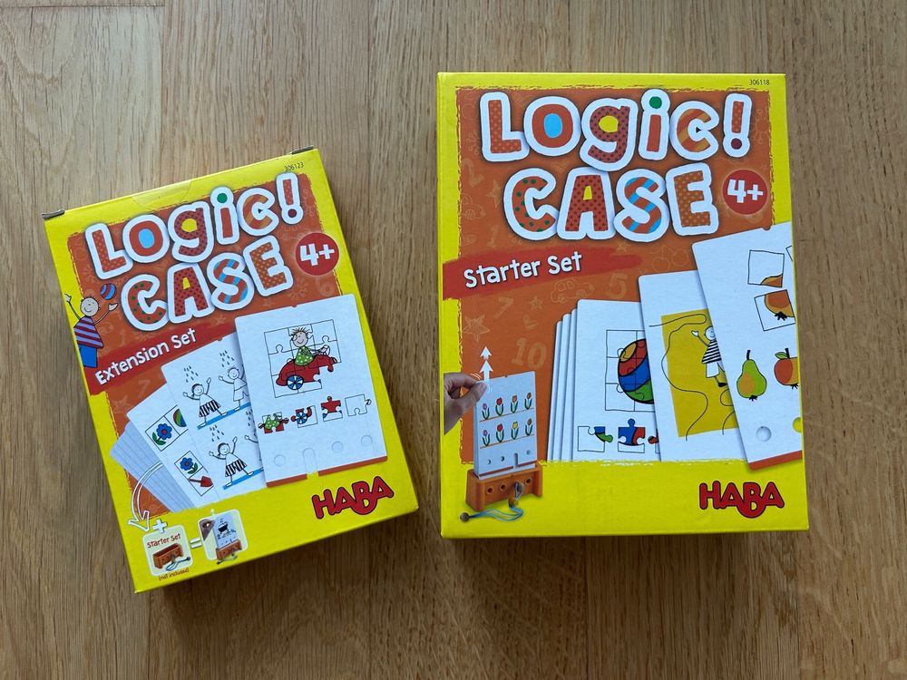 HABA Logic! Case Starter Set 6+ - Gioco Di Logica Educativo Per Bambini Dai 6 Anni - 77 Puzzle Con Penna Autocorrezione - 306118 - 4