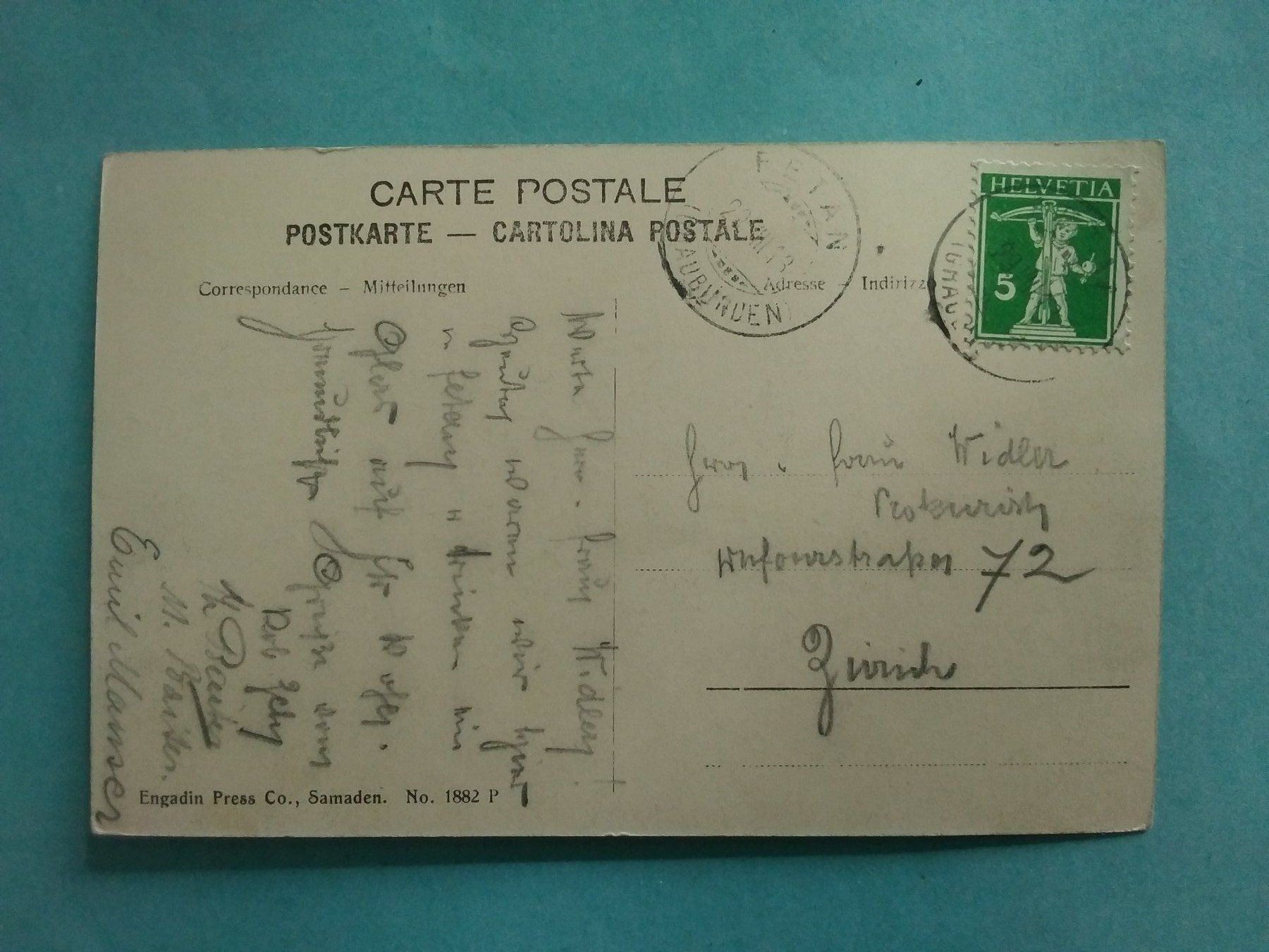 Cartoline postali: GR Fetan Engadin – Usato da Appenzell venduto da lama19 1