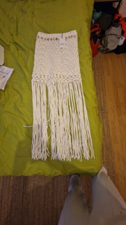 Jupe d'été Desigual, crochet blanc, neuve avec étiquette!