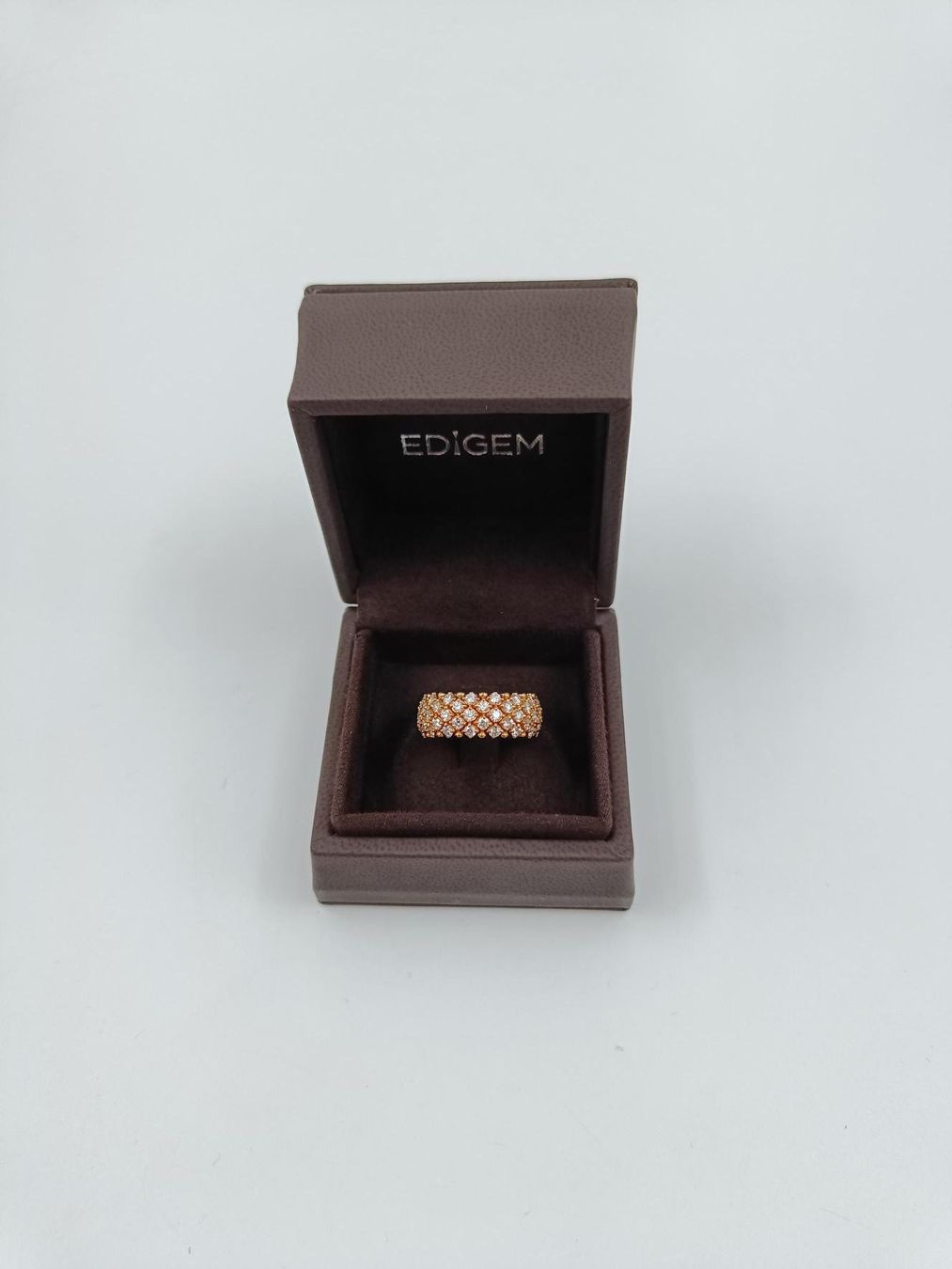 Anelli: FULL PAVÉ DIAMANT RING IN 750 ROTGOLD – Usato da Luzern venduto da EdiGem