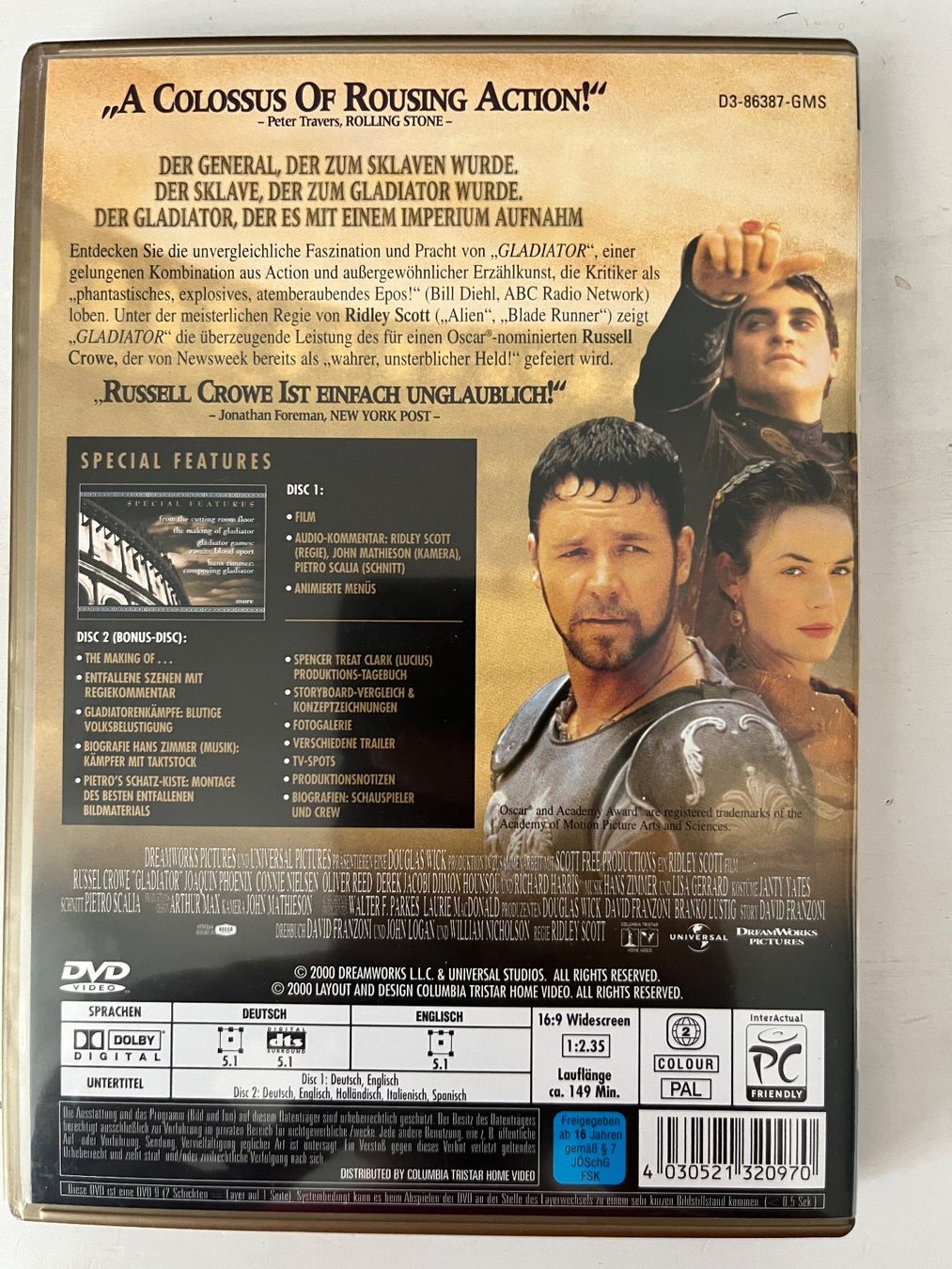 Gladiator (2000) DVD Russell Crowe Collector s Edition (Neu (gemäss Gladiator (2000) DVD Russell Crowe Collector s Edition (Neu (gemäss