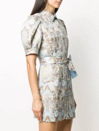 Sandro gold blue dress, new with tags, size small, 34