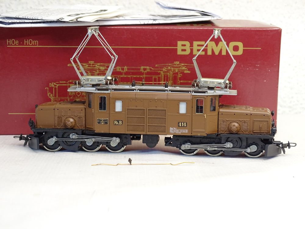 Bemo Modelleisenbahnen: Bemo 1255 124 RhB Krokodil 414 Ge6/6 Braun, H0m, OVP – Gebraucht aus Wohlen AG von Ex-Naruemon1964 1