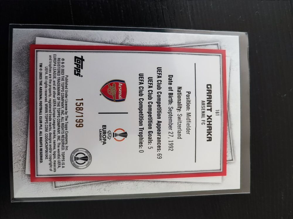 Granit Xhaka Topps Superstar 158/199 2