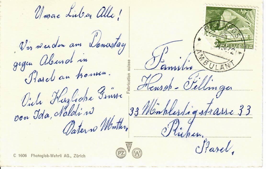 Cartoline postali: Horgen mit Schiff – Usato da Hochdorf venduto da Ziegel-16 1