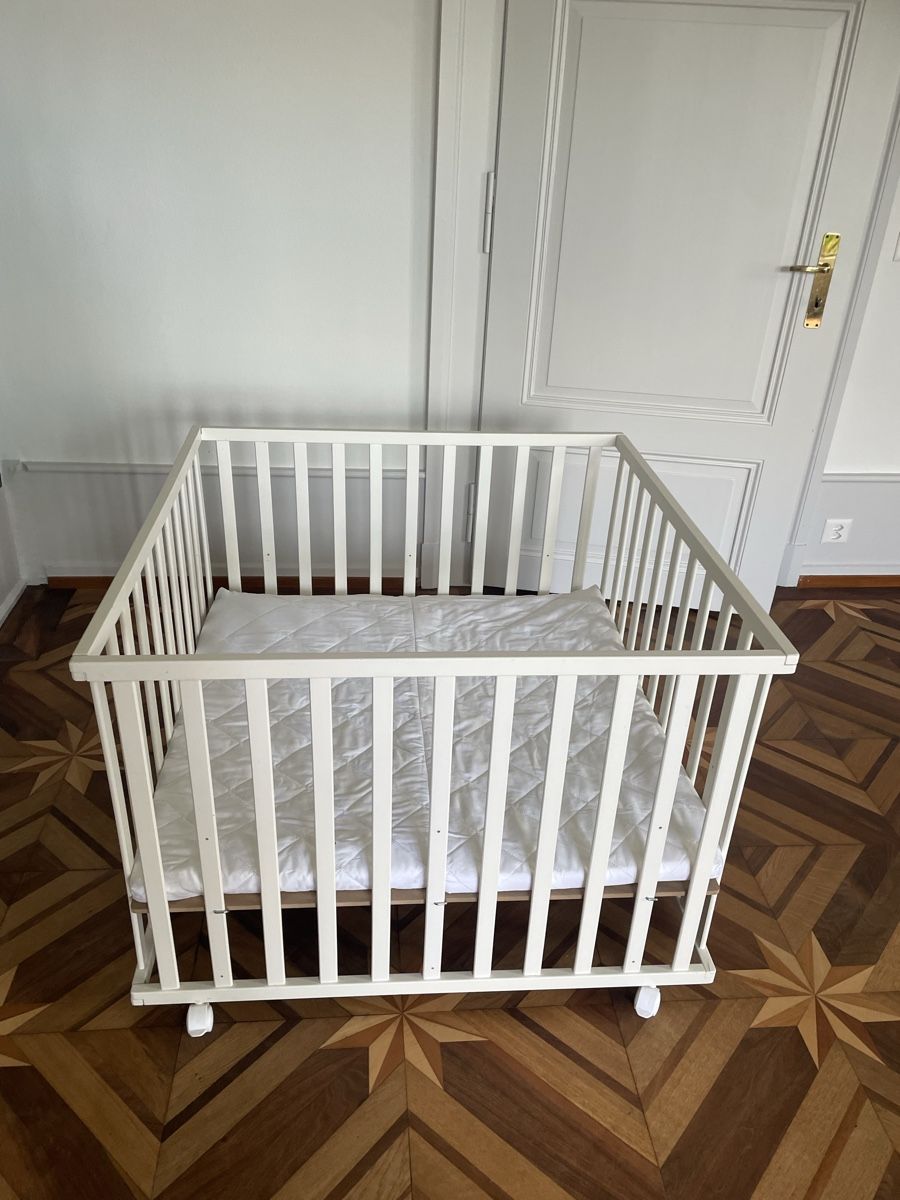 Box & Barriere di sicurezza: Laufgitter 100x100cm weiss – Usato da Walkringen venduto da Dagobert2010