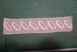 Häkelspitzen weiss - 10 x 45 cm handgemacht