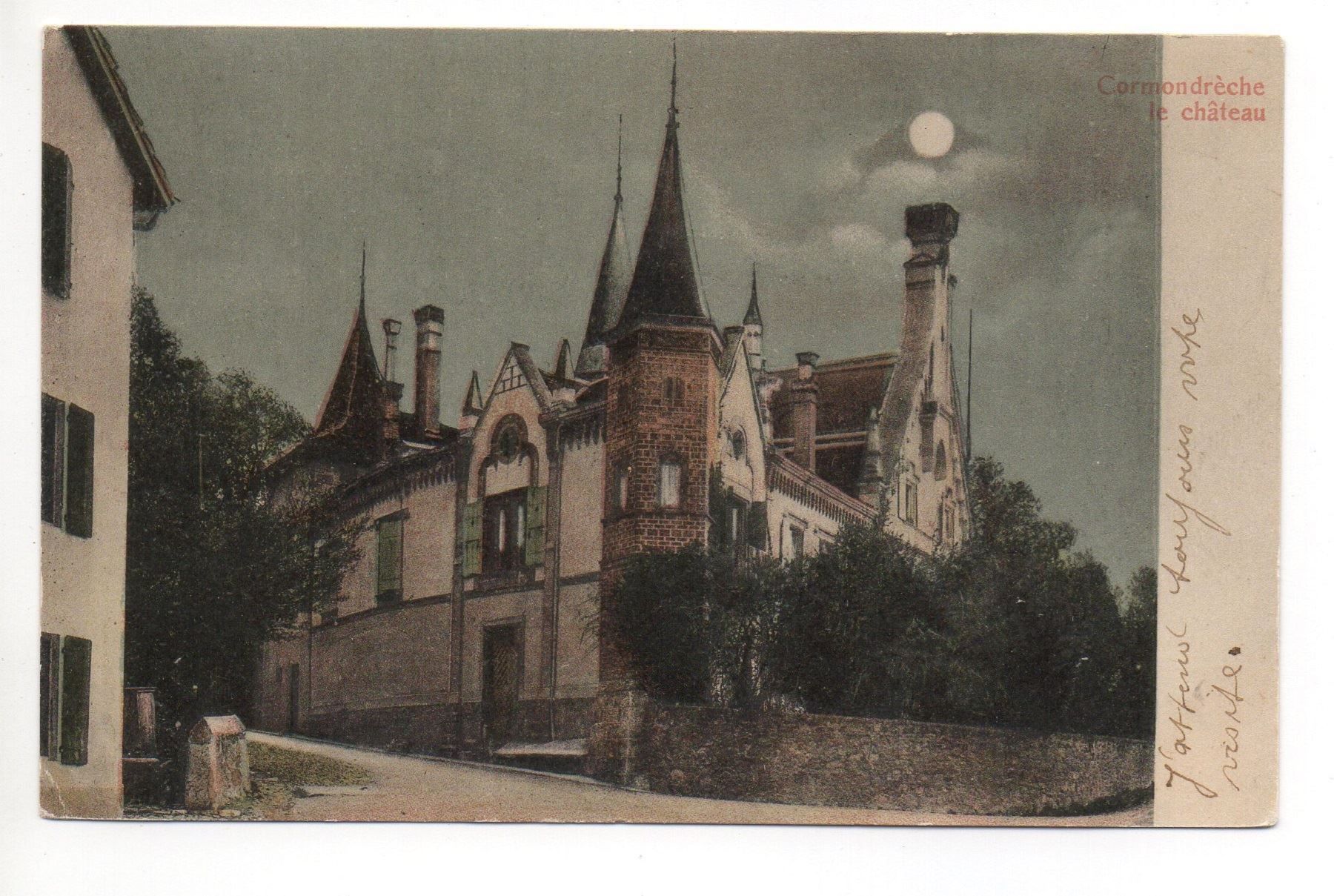 Cartoline postali: CORMONDRÈCHE Le Château Mondschein – Usato da Jona venduto da philajona