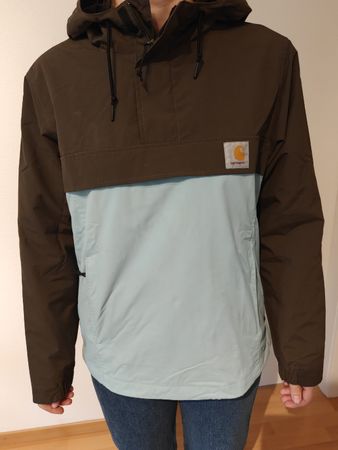 Anorak Carhartt zweifarbig braun hellblau guter Zustand