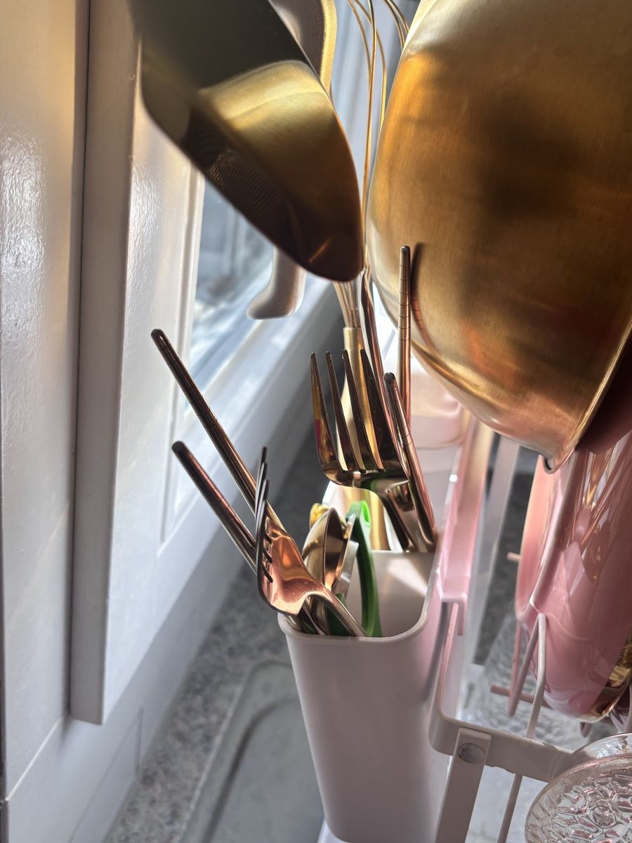 Küchengeräte: White Metal Dish Drying Rack – Gebraucht aus Boll von stellabee 3
