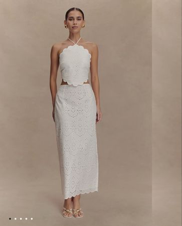 Meshki White Set (Skirt&Top)