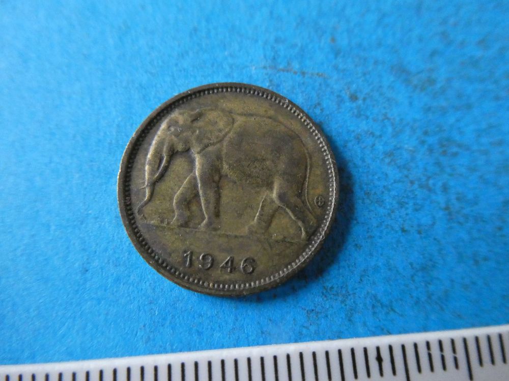 Belgisch Kongo 1946, 1 Franc - Elefant | Kaufen auf Ricardo